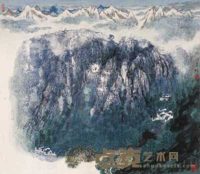 宋玉明 西岭冬雪 镜心 70×80cm